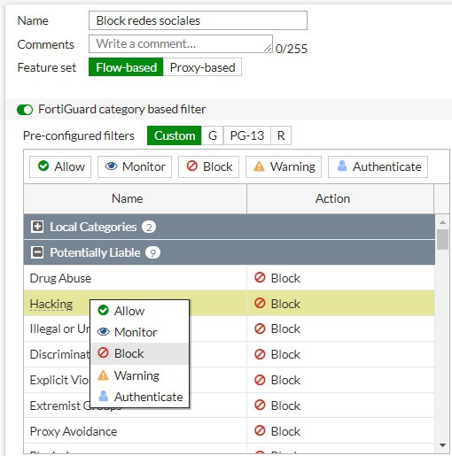 Fortigate-web-filter-config