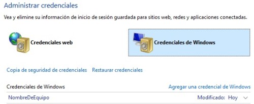 credenciales windows