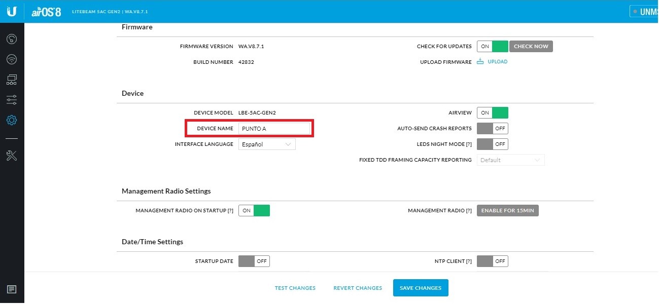 enlace punto a punto configuracion